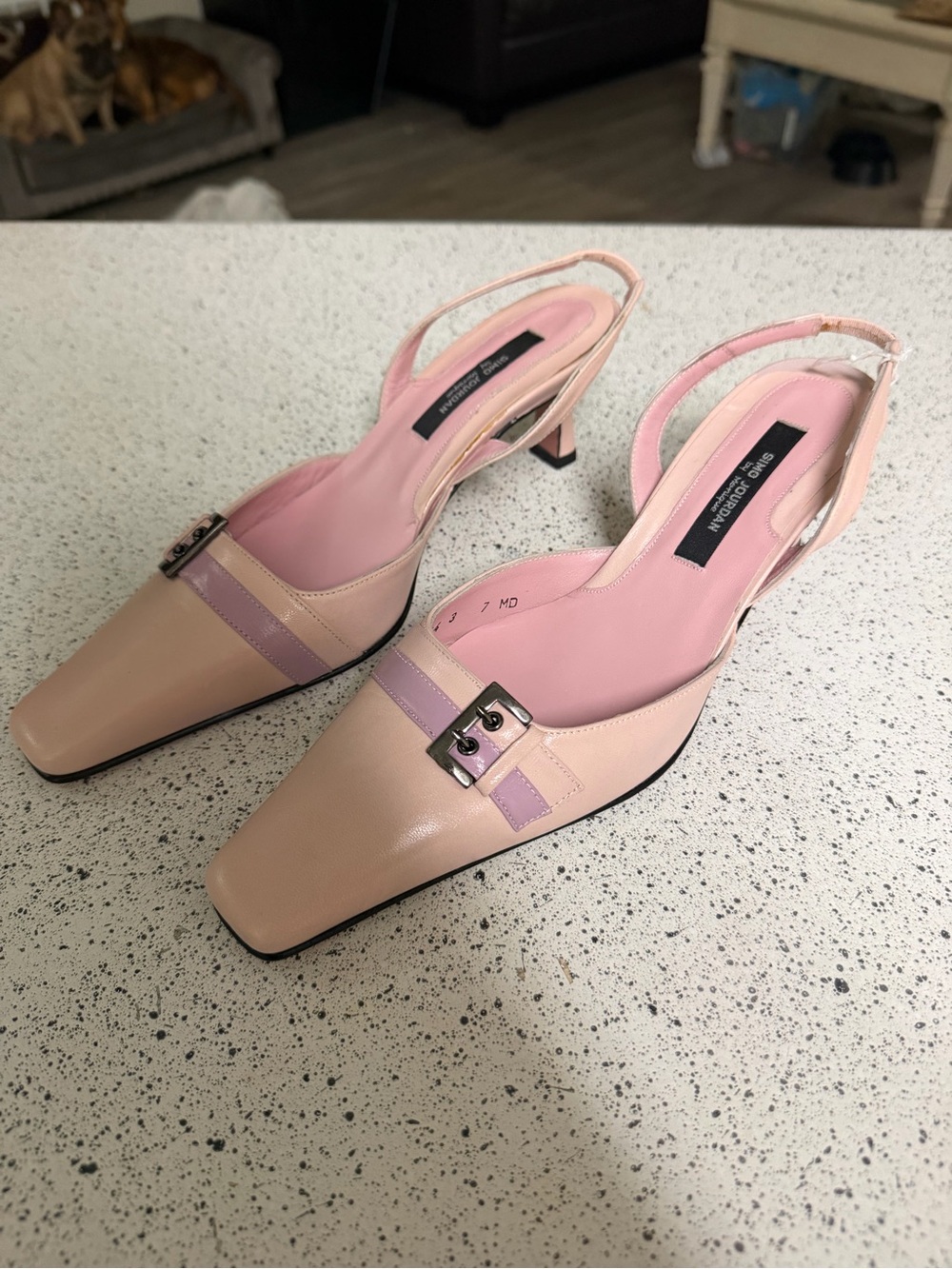 Simo Jourdan by Monique  Leather Heels Size 7M Made In Spain New